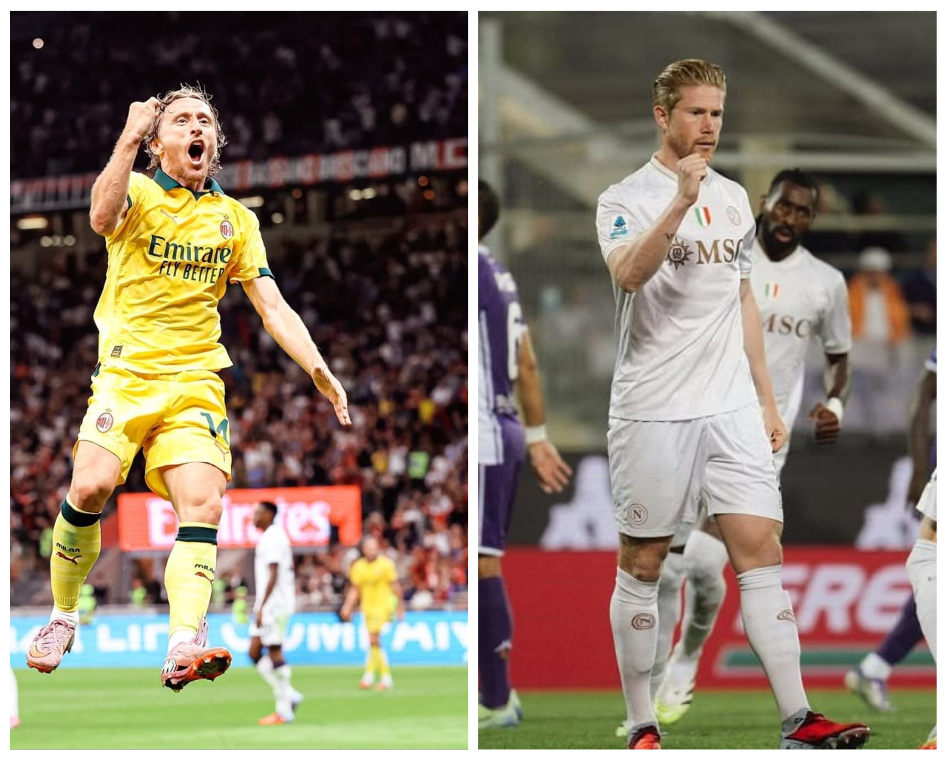 ‘월드클래스’ MF들 맞대결…  ‘모드리치’의 밀란 vs ‘더 브라위너’의 나폴리, 29일 격돌