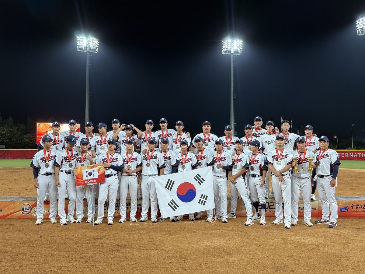 한국, 중국 꺾고 아시아 야구선수권대회 3위…우승은 일본