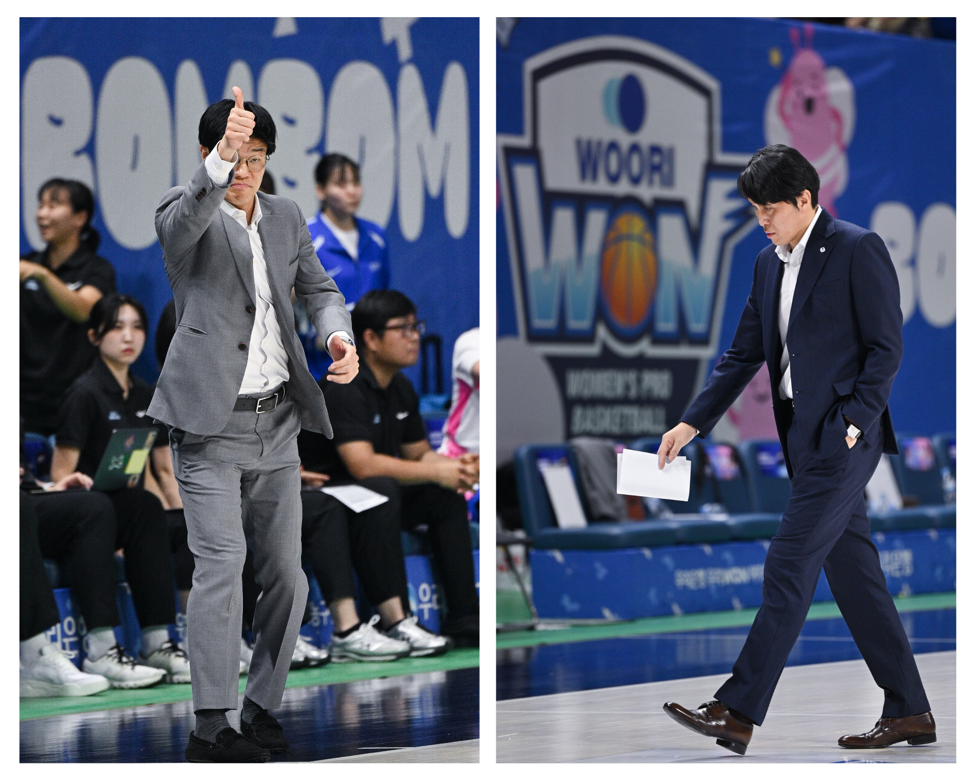 순위표 뒤바꾼 삼성생명-우리은행… 하상윤 감독 “강한 의지 돋보여” 위성우 감독 “잘 추스르겠다”