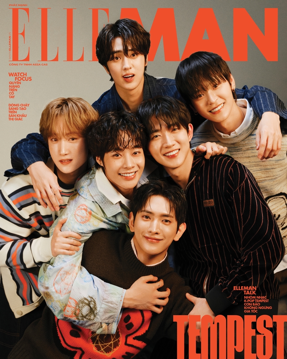 템페스트, 베트남 매거진 커버 장식…6인6색 에너지+극강 비주얼