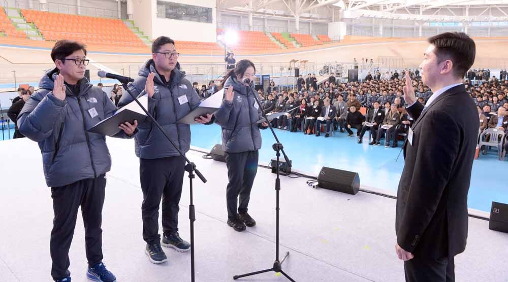 [SW포토]훈련개시식 대표자 선서